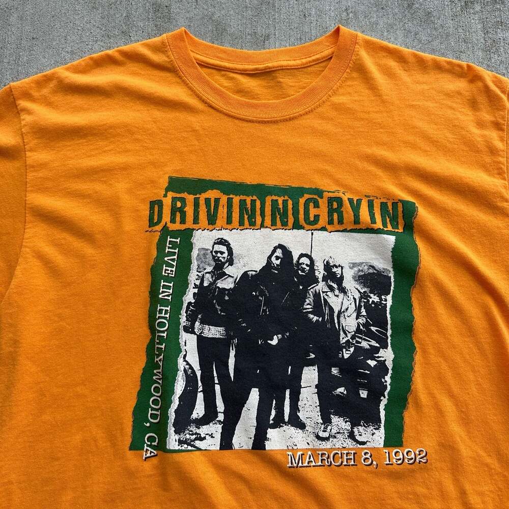 Vintage 1992 Drivin N Cryin Live In Hollywood Concert T-Shirt